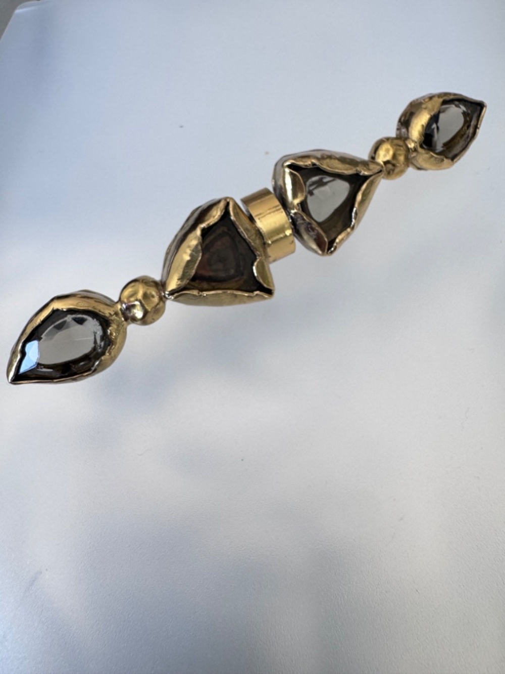 Vintage V.CAPUANO FIRENZE.Brutalist Modernist Art Glass Brooch Pin Italy GP
